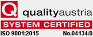 Quality Austria - system certified - ISO 9001:2015